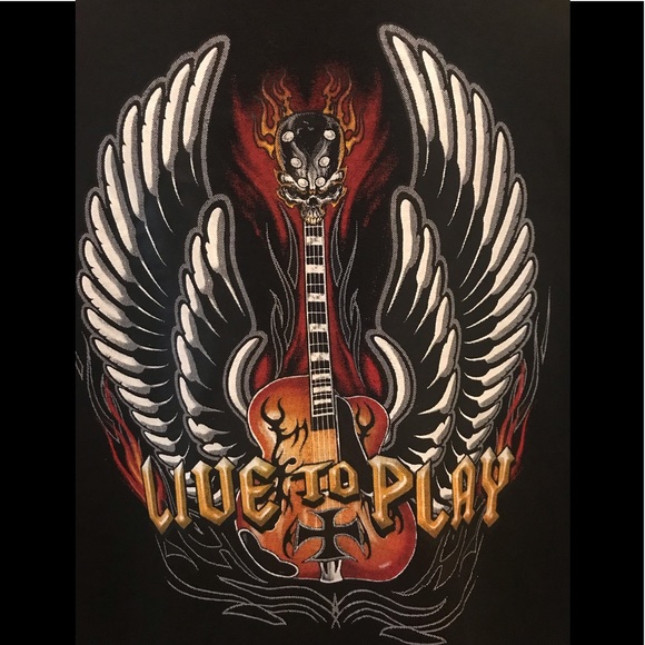 Mens long sleeve tshirt LIVE TO PLAY - Picture 1 of 5